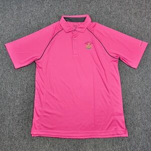 Snake Eyes Golfcore Naples Cup Polo Shirt Large Pink Activewear Sporty Golf Top